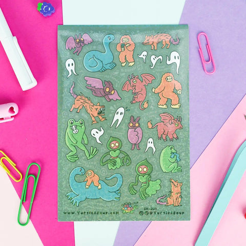 Cryptids Sticker Sheet