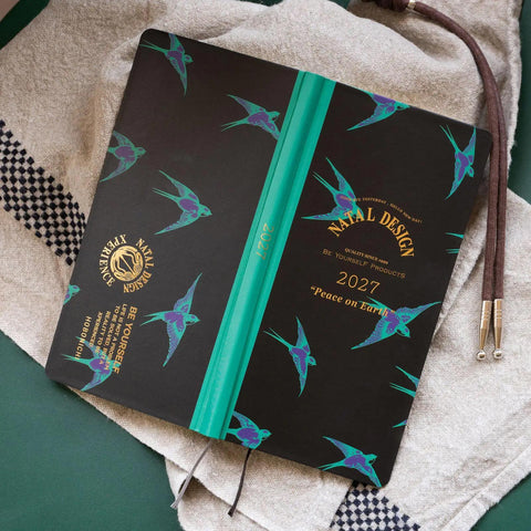 Hobonichi Techo 2027 Weeks Natal Design: Lucky Swallow