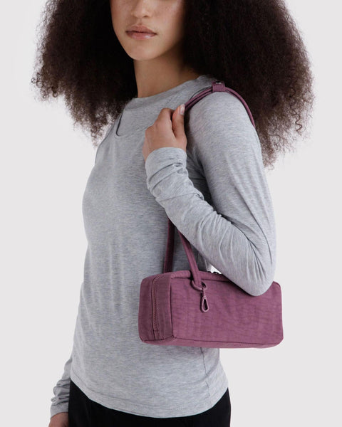Small Nylon Bowler Bag: Wild Plum