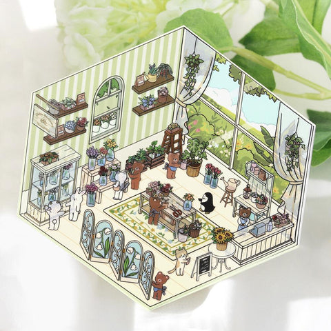 Florist Isometric Sticker Scene