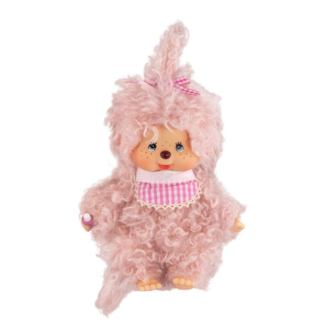 Fluffy Pink Beige Monchhichi Plush