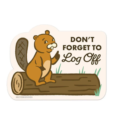 Log Off Sticker