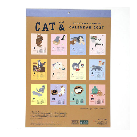 Cat+ 2027 Wall Calendar