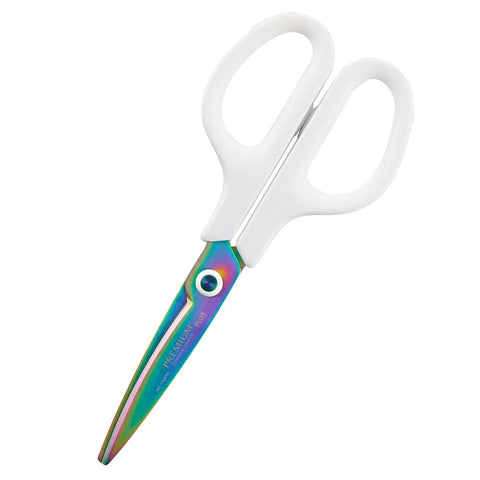 Titanium Curved Blade Scissors, White