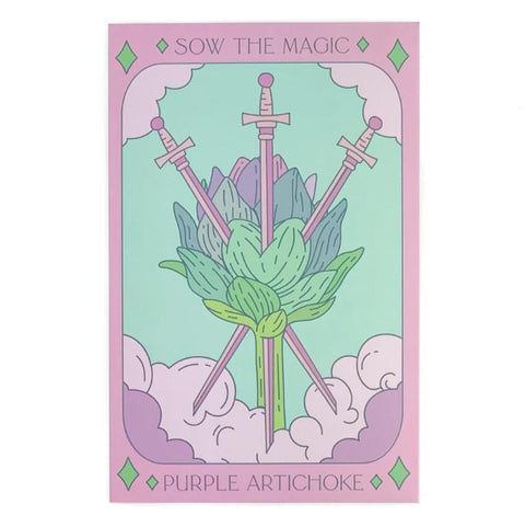 Purple Artichoke Tarot Seed Packet
