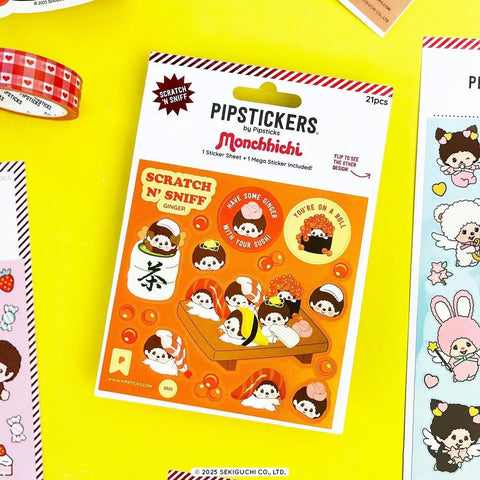 Monchhichi Sushi Scratch-n-Sniff Stickers