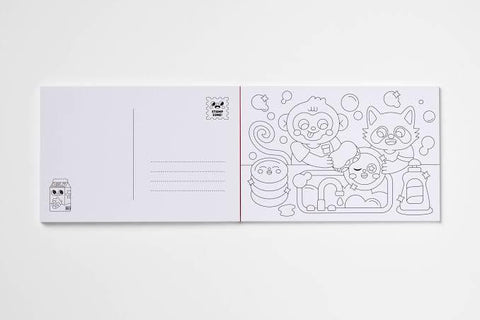 Kitchen Kawaii Postcard Coloring Book