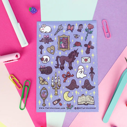 Goth Romance Sticker Sheet
