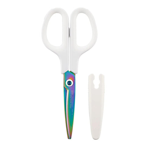 Titanium Curved Blade Scissors, White