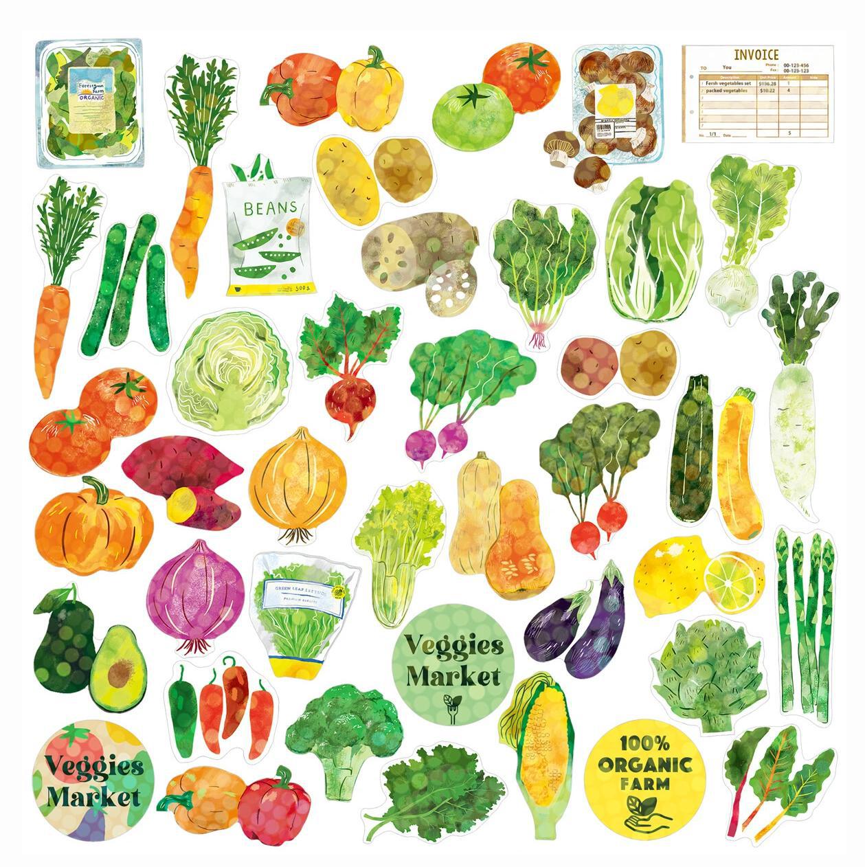 hakoページ Veggies Market Hako Seal Stickers – Zakka Joy