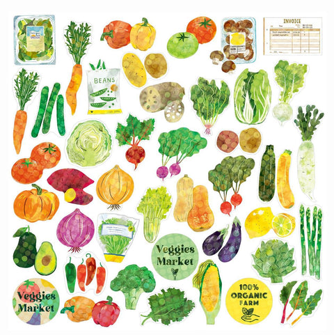 Veggies Market Hako Seal Stickers