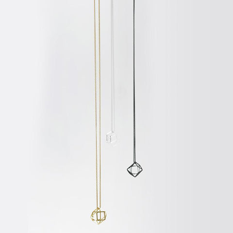 Hollow 3D Hexagon Necklaces