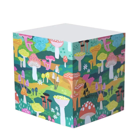 Mushroom Heaven Sticky Note Cube