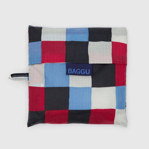 Big Reusable Tote: Painted Check