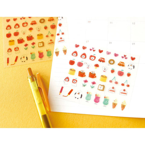 Daily Seal Sticker Sheet, Tamamono Red
