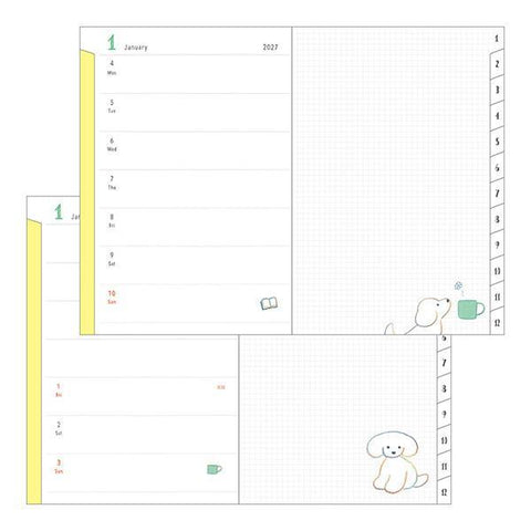 2027 B6 Pocket Diary, Dog