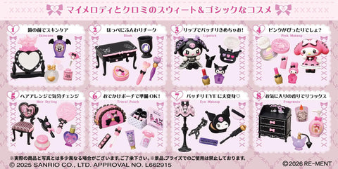My Melody + Kuromi's Mischievous Cosmetics Re-Ment