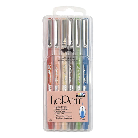 Le Pen Earth Tone Colors, Set of 6