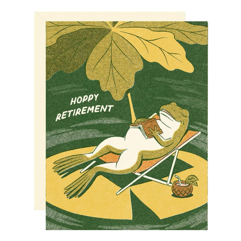 Hoppy Retirement Frog Card