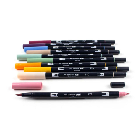 Cottage Dual Brush Pens, Set of 10