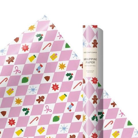 Pink Diamonds Wrapping Paper