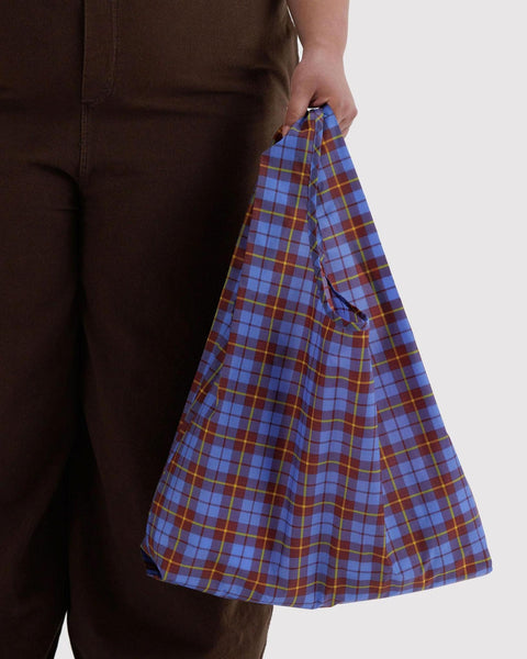 Standard Reusable Tote: Blue Tartan