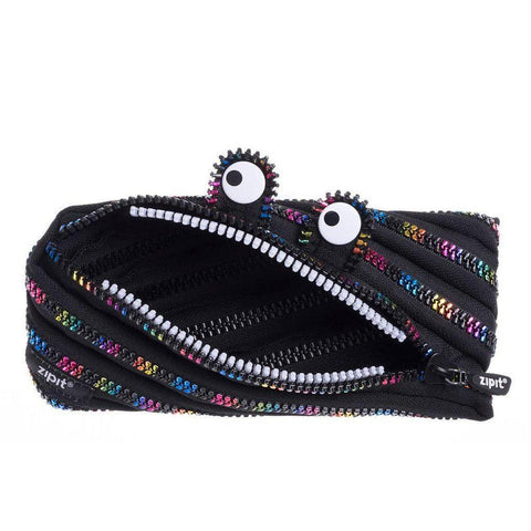 Black + Rainbow Monster Zipper Pouch