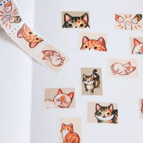 Tabby Cats Stamp Washi Tape