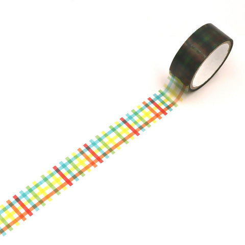 POPPiE Rainbow Plaid Clear Tape