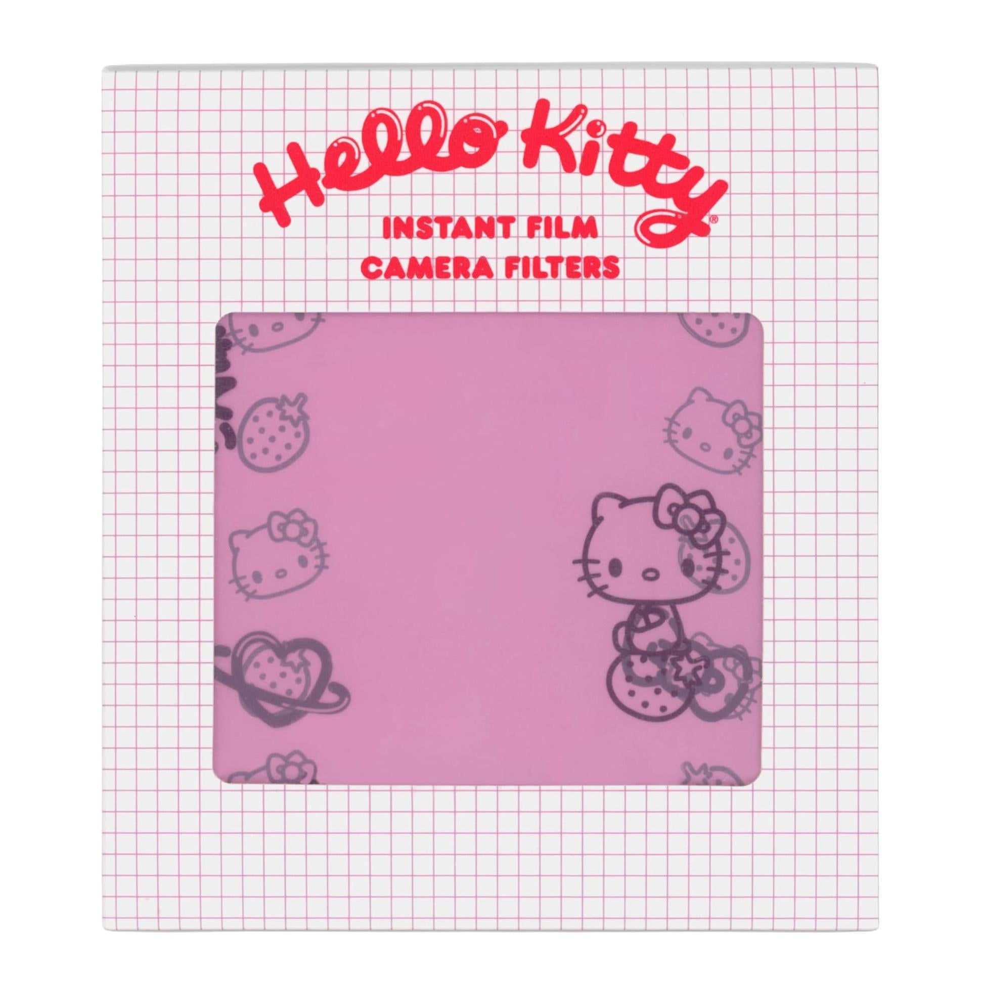 Hello Kitty Strawberry Kawaii Instant Film Camera Photo Filter Set