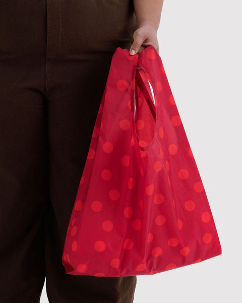 Standard Reusable Tote: Red Polka Dot