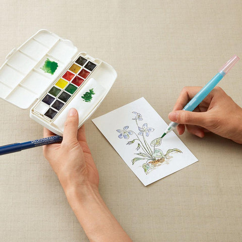 Transparent Mini Watercolor Set, 14 Colors