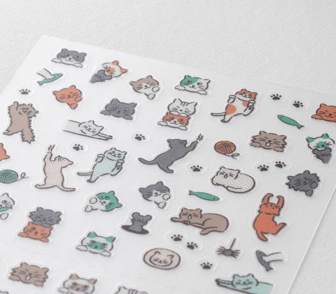 Lined Cat Sticker Sheet