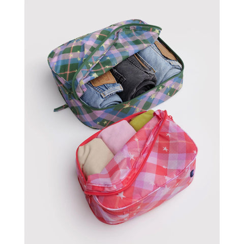 Packing Cube Set: Star Plaid