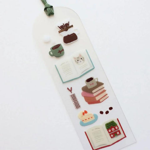 Cat + Coffee Bookmark