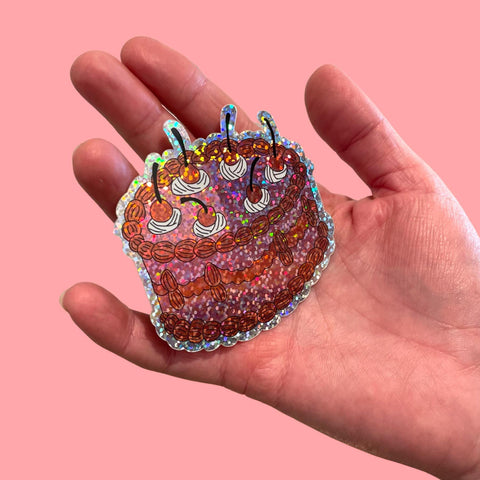 Glitter Cake Sticker