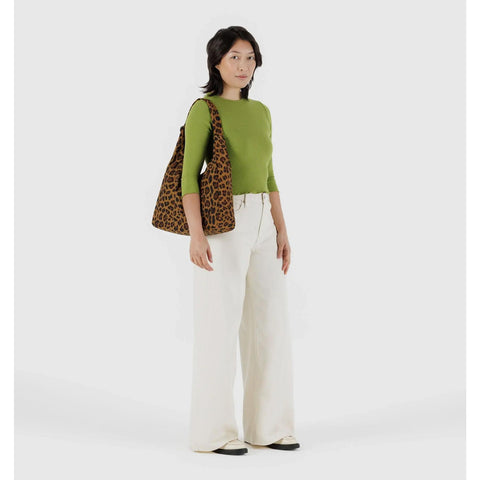 Nylon Shoulder Bag, Leopard