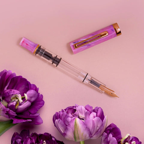TWSBI Eco Fountain Pen, Fluorite Purple + Bronze
