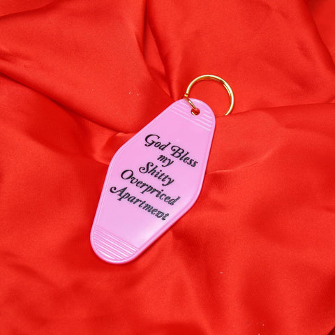 Bless My Shitty Apartment Keychain
