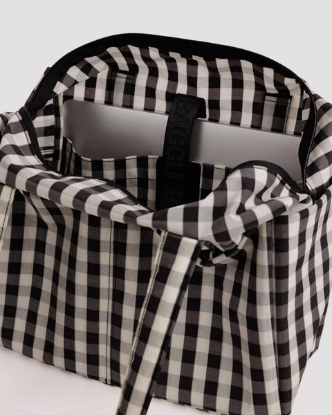 Everyday Cloud Bag: Black + Cream Gingham