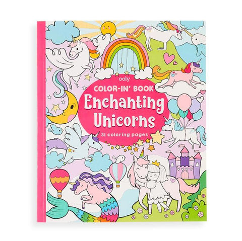 Enchanting Unicorns Color-in' Book