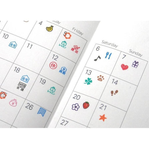 Pochitto6 Push-Button Stamps, Fruit