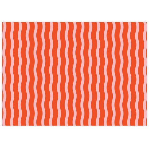 Pink + Red Fussy Stripe Tissue Paper