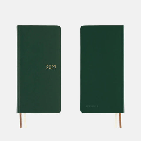Hobonichi Techo 2027 Weeks Leather: Forest Green