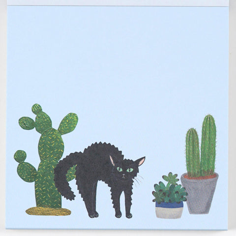 Sodeyama Kahoko Cats Memo Pad, Green