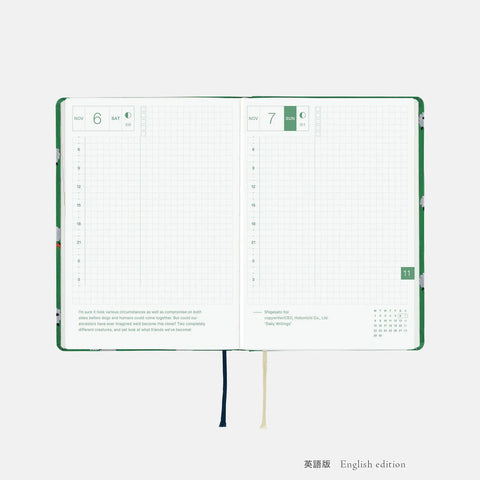 Hobonichi Techo A6 Hon 2027 Planner, Bow + Tie: Sheep Sheep Sheep