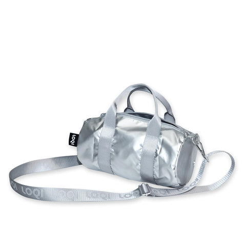 Metallic Silver Small Weekender