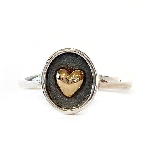 Shadowbox Heart Ring