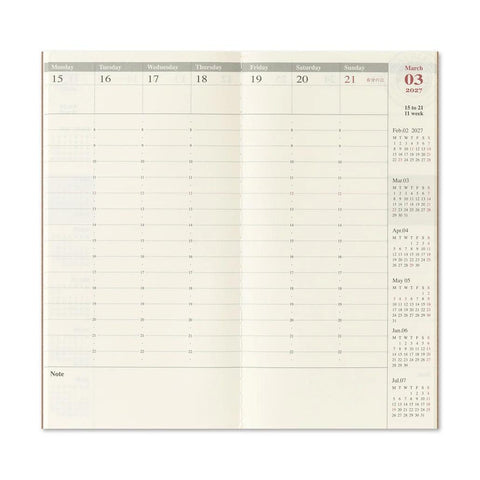 TRAVELER'S notebook, Regular Size, 2027 Weekly Vertical
