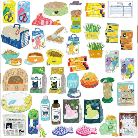 Cat Supplies Hako Seal Stickers